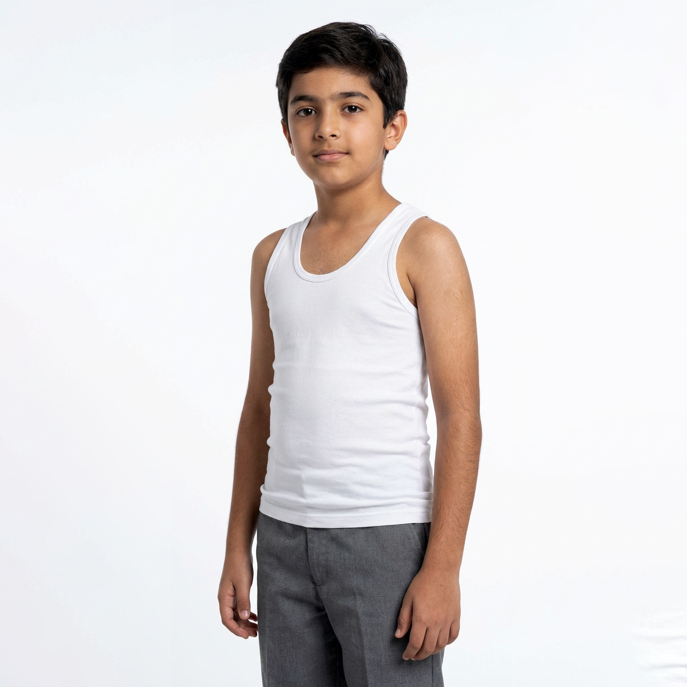 Boys Vest Rn Sleeveless